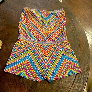 Trina Turk medium strapless bathing suit coverup or romper.